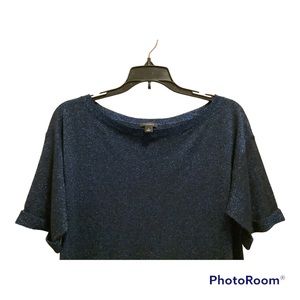 Ann Taylor Blue Shimmer Top